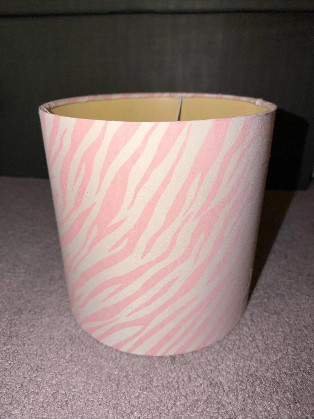 Pink Zebra-Print Lamp Shade